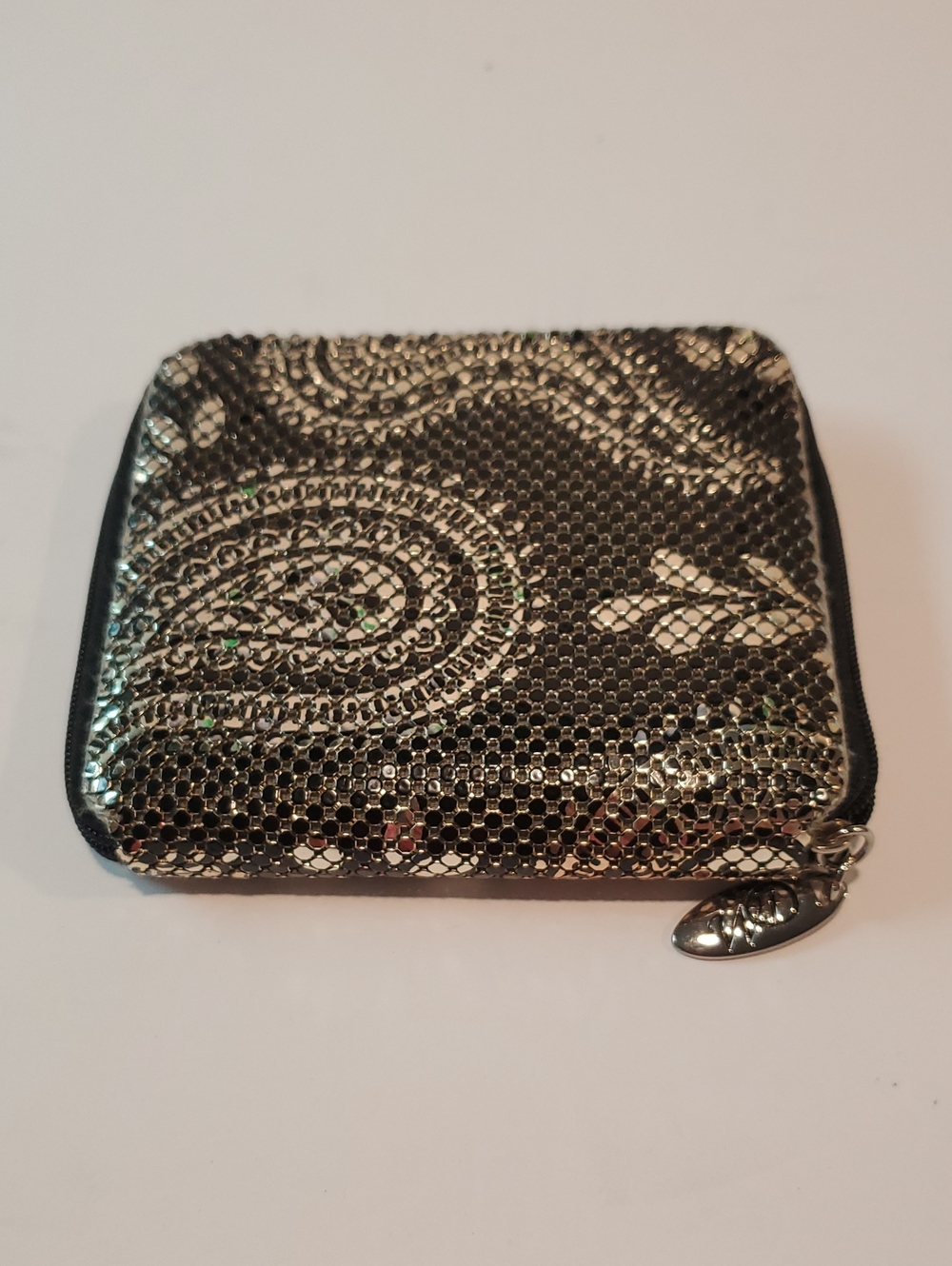 Vintage Whiting & Davis Metal Mesh Zip Wallet